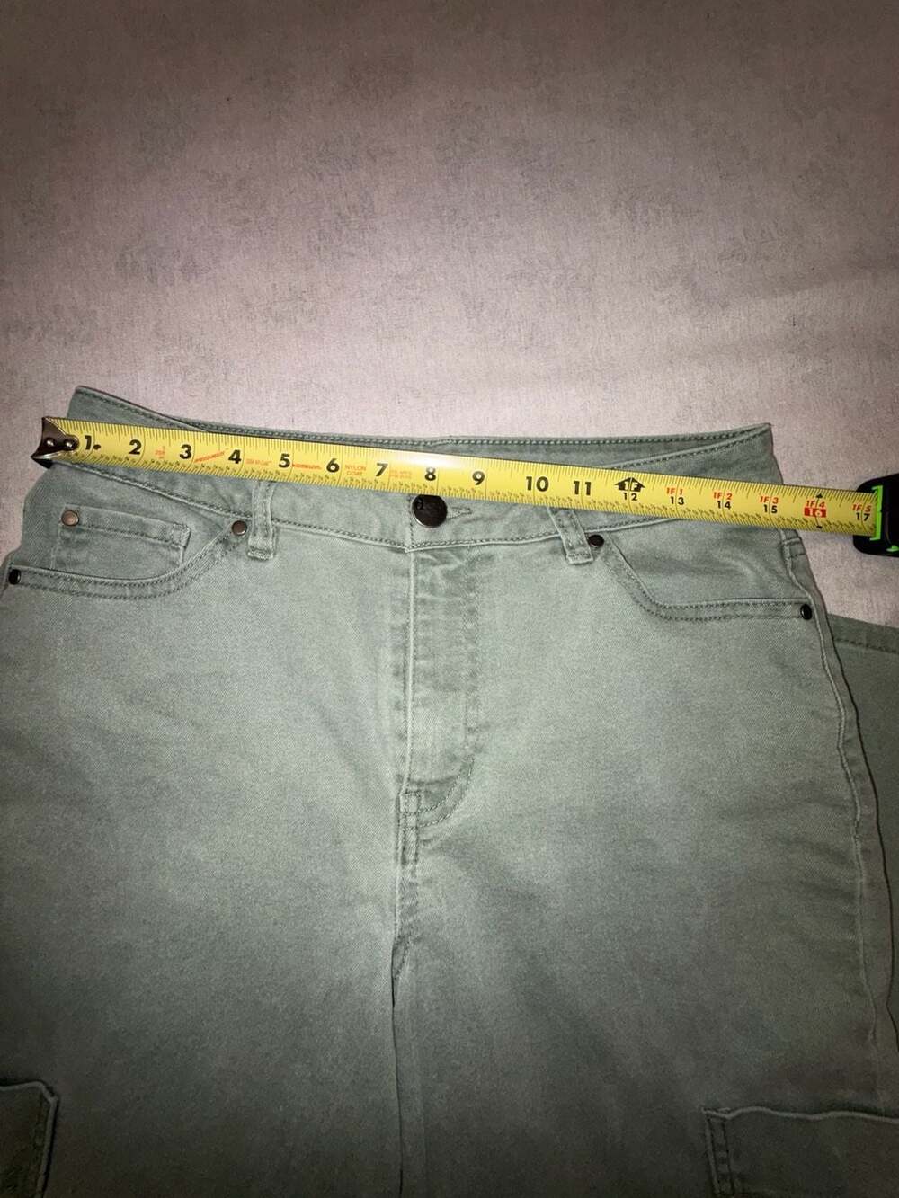 d.jeans Women's Green Wide Leg Cargo Jeans - Picture 5 of 5